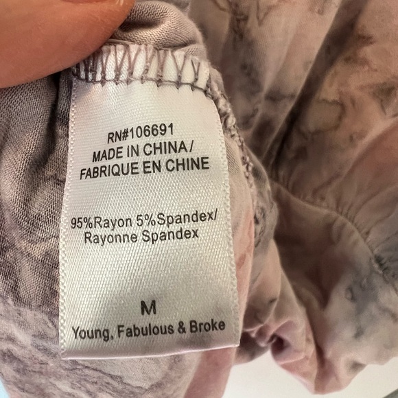 Young Fabulous & Broke Pink and Gray Short Sleeve Dress - Picture 6 of 7